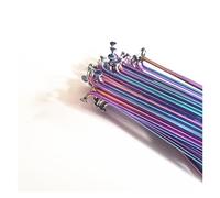 Dxhntskxo Juego de 36 tacos y pezones de 14 G, 2,0 mm, acero inoxidable 304, para bicicleta de carretera de 26, 27,5 y 29 pulgadas, juego de punzón de rueda vibrante de color para personalización (259