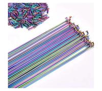 Dxhntskxo Oil Slick FoyBicycle Spoke - 1 pieza - Iridescent Rainbow with Nipple for Road Bike 259/261/271/273/291/293 mm Colour Shift Cycling Replacement (293 mm)