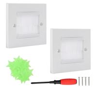 DXiongW Placa de Pared con Cepillo Blanco Cables de Entrada Cubierta de Pared 85 x 85mm Tapa Pasacable con Cepillo de Nylon Placa Enchufes de Plástico para Cable de Salida TV HDIM Multimedia