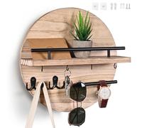 Dxiunove Colgador Llaves Pared, Madera Colgador Llaves De Llaves De Pared Con Separadores.Para VestíBulos, Lavaderos, Pasillos, Cocinas Y Oficinas. (naturaleza)