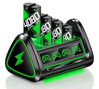 DXKK Paquete de batería de controlador para Xbox Series X|S con barra de luz, batería recargable para Xbox One/S/X/Elite Controller Charger Station