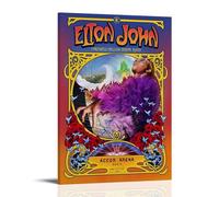 DXLFHG Elton John - Póster moderno impermeable para decoración de pared, decoración única para el hogar, gran recuerdo para aniversarios y cumpleaños, estilo marco, 60 x 90 cm