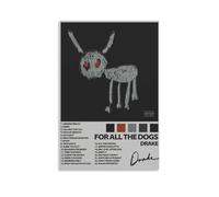 DXLFHG Póster moderno de Drake con texto en inglés "For All The Dogs" para decoración de pared, decoración única para el hogar, gran recuerdo para aniversarios y cumpleaños, estilo sin marco, 40 x 60