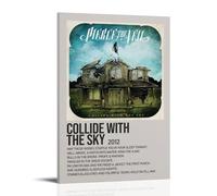 DXLFHG Póster moderno de Pierce The Veil Collide with The Sky - Póster impermeable para decoración de pared, decoración única para el hogar, gran recuerdo para aniversarios y cumpleaños, estilo marco