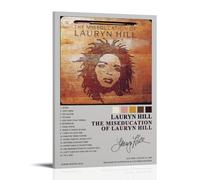 DXLFHG Póster moderno de The Miseducation of Lauryn Hill, impermeable, decoración única para el hogar, gran recuerdo para aniversarios y cumpleaños, estilo marco, 40 x 60 cm