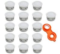 DXLing 16 Piezas Aireador de Agua para Grifos Filtro Grifo Ecológico de Agua Pulverizador Atomizador Filtro de Cocina y Baño Aireadores de Grifos Grifo con Llave Recambio de Pieza Interior Accesorios