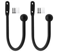 DXLing 2 Piezas Gancho para Sujeciones de Cortinas metálicas Cortina Tieback Hook Bolas Metal Cortina Abrazadera para Alzapaños y Ganchos de Cortinas Pinzas Decorativos Gancho Trasero - Negro