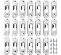 DXLing 30 Piezas Placa Colgante de Ojo de Cerradura Colgadores de ojo de Cerradura de metal 44 mm x 16 mm Percha de ojo de Cerradura Sujetadores con Tornillo para Enmarcar y Sujetar Elementos