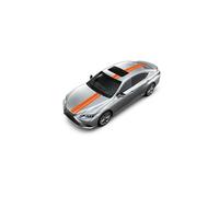 DXLSAEU Pegatinas De Raya Larga para Carrocería De Coche, Calcomanías De Carreras para Capó, Techo, Puerta Trasera, Decoración Gráfica De Vinilo Impermeable(A-59 Orange)