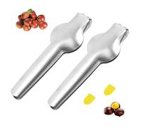Dxmcgttbd 2 PCS Cortador de Castañas,Alicates Castañas,Cascanueces Acero Inoxidable,Abridor de Castañas Multifuncional,Corta Castañas,para Castañas, Avellanas y Otros Frutos Secos