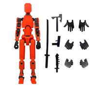 Dxmcgttbd Figura de acción T13,Figuras De Acción Impresas En 3D,Figuras de acción con múltiples articulaciones,Decoraciones Escritorio, Robot móvil multiarticulado con maniquí Impreso en 3D (Rojo)
