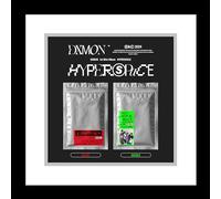 DXMON Hyperspace 1er Mini álbum CD + póster plegable en el paquete, libro de fotos, tarjeta fotográfica, soporte, postal, tarjeta de mensaje, DAIMON sellado de seguimiento (Set (Blaze+Dazzle))