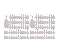 Dxoniislh 100 Piezas Pendientes en de Sublimación, Pendientes Sin Terminar Pendiente de Transferencia de en Forma de Lágrima Colgante para Joyas Fabricación de Bricolaje