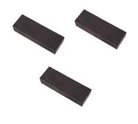 Dxoniislh 3X Madera de ébano, Bloque de Madera Negra, Material de Madera, Manualidades en, Manejar de Cuchillo, de Madera, Materia Prima, Grano de Madera