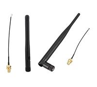 Dxoniislh Juego de 2 antenas de 900 a 1800 MHz GSM RP-SMA Plug de goma impermeable Lorawan Antena + extensión de cable IPX a SMA, 3Dbi y 5Dbi