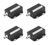 Dxoniislh Juego de 4 extensores Ethernet IP sobre coaxial HD, kit de red EoC, extensor de transmisión de cable coaxial para cámaras CCTV de seguridad (B)