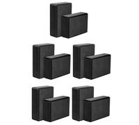 Dxoniislh Paquete de 10 Bloques de Yoga, 23 X 15 X 7,6 cm Bloques de Yoga de Espuma EVA de Alta Densidad para Ejercicios, Respetuosos con el Medio y Livianos, Negro
