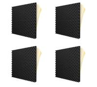 Dxoniislh Paquete de 24 Paneles de Espuma AcúStica Autoadhesivos Panel de Pared de Tratamiento de InsonorizacióN IgníFugo, Reduce la Espuma de Ruido para Estudio, Etc.