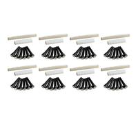 Dxoniislh Puente de Hueso para Guitarra Acústica de 8 X 6 Cuerdas, Cejuela y 48 Clavijas de Ébano para Puente de Guitarra, Color y Negro