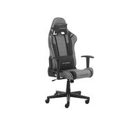 DXRacer Prince L PF132 - Silla de Escritorio para Videojuegos, Oficina, con función basculante, Silla giratoria de Altura Ajustable, Silla ergonómica para PC, Color Gris y Negro