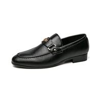 DXSYGMBN Hombres Zapatos de Lentejuelas Monk Elegantes Zapatos De Charol Formales de Vestir para Fiesta Cumpleaños Boda,Negro,48 EU