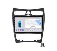DXSYGMBN Radio De Coche 2 DIN Compatible con Benz CLK W209 2002~2005 Pantalla Táctil De 9 Pulgadas con Carplay Inalámbrico & Android Auto, Navegación GPS/1080P AHD Cámara/4G,C20 Pro