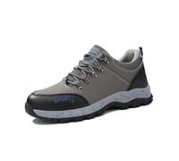 DXSYGMBN Scarpe Antinfortunistiche Da Uomo, Scarpe Da Lavoro Comode Leggere con Punta in Acciaio, Soletta in EVA, Resistencia Perforación,Gris,44 EU