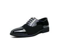 DXSYGMBN Zapatos De Vestir De Esmoquin para Hombre, Zapatos Oxford Clásicos con Cordones,Negro,39 EU