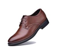 DXSYGMBN Zapatos Oxford Hombre Clásicos De Cordones para Oficina, Boda & Casual,Marrón,38 EU