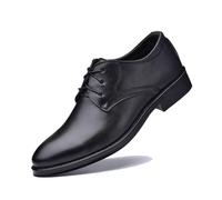 DXSYGMBN Zapatos Oxford Hombre Clásicos De Cordones para Oficina, Boda & Casual,Negro,38 EU