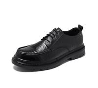 DXSYGMBN Zapatos Oxford Hombre Piel Vestir Elegantes Casual Zapatos Cordones Comodos para Oficina Boda Eventos,Negro,39 EU