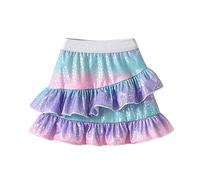 DXTON Falda de Baile de Niñas Falda Tutu Princesa Falda Bebé Lentejuelas Falda de Ballet SK241 7-8 años