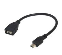 DXTSXLU Mini USB de 5 Pines a USB 2.0 OTG Cable Adaptador AF, Longitud: 12cm(Negro)