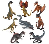 DxxD Dinosaurios Juguetes para Niños de 3 4 5 6 7 8 años, 8 Piezas Dinosaurios Figuras con Tiranosaurio Rex, Velociraptor, Juguete Dducativos Regalo de Cumpleaños para Niños Niñas