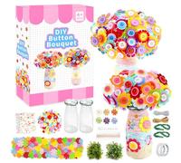 DxxD Kit Manualidades Niños, DIY Creativo Divertido Kit de Manualidades de Flores para Niñas, Juego Creativo Regalo Craft para Niños y Niñas de 4 5 6 7 8 9 10 años, Flores de Fieltro, Floreros Artes