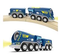 DxxD Tren Eléctrico de Juguete Niños con Luz y Sonido, Juguete Tren de Locomotora de acción con Pilas, Coche de Juguete Compatible con Thomas, Brio, Regalo de Cumpleaños para Niños 3 4 5 6 7 8 años