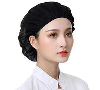 DXYAKY 6 Gorros de Chef elásticos Unisex para Cocina, Servicio de Alimentos, Redes para el Cabello, Gorra de Malla Ajustable, Red Negra (Paquete de 6), Talla única