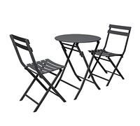 DXYDZSWD Juego de Mesa y sillas (3 Piezas) Mesas de Centro Plegables de Hierro for Exteriores, for el hogar, balcón, terraza, cafetería, Tienda de té con Leche, Mesa de Comedor portátil(D)