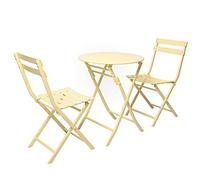 DXYDZSWD Juego de Mesa y sillas (3 Piezas) Mesas de Centro Plegables de Hierro for Exteriores, for el hogar, balcón, terraza, cafetería, Tienda de té con Leche, Mesa de Comedor portátil(I)