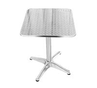 DXYDZSWD Mesa de Centro Cuadrada, Mesa de Comedor Comercial de aleación de Aluminio, for Bar de exhibición Informal, recepción, cafetería, Tienda de té con Leche(60cm)