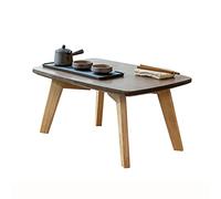 DXYDZSWD Mesa de Centro, Mesa Japonesa de Estilo bajo/Cuadrada de Roble, for Tatami Dormitorio bahía Ventana Sala de té(A,60x40x30cm)