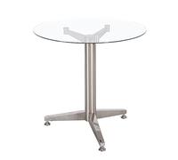 DXYDZSWD Mesa de Centro Redonda, Mesa de Comedor de Vidrio Templado, Mesa de negociación de Ocio Simple, for mostrador de recepción, cafetería, Tienda de té con Leche (Φ70x72cm)(A)