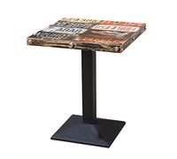 DXYDZSWD Mesa de Comedor, Mesa de negociación Retro Americana, for Bar, recepción, cafetería y Tienda de té con Leche (60 x 60 x 75 cm)(G)