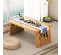 DXYDZSWD Mesa de comedor plegable, mesa auxiliar cuadrada multifuncional de bambú de estilo japonés, para sentarse en el suelo, dormitorio, ventana de bahía (A, 27.5 x 15.7 x 11.8 pulgadas)