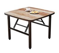 DXYDZSWD Mesa plegable, mesa de comedor cuadrada para el hogar, mesa de centro, mesa de estudio, mesa de picnic portátil al aire libre, mesa de té pequeña (60 x 60 x 53 cm) (C)