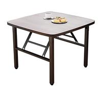 DXYDZSWD Mesa plegable, mesa de comedor cuadrada para el hogar, mesa de centro, mesa de estudio, mesa de picnic portátil al aire libre, mesa de té pequeña (60 x 60 x 53 cm) (B)
