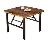 DXYDZSWD Mesa plegable, mesa de comedor cuadrada para el hogar, mesa de centro, mesa de estudio, mesa de picnic portátil al aire libre, mesa de té pequeña (60 x 60 x 53 cm) (profundidad)