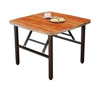 DXYDZSWD Mesa plegable, mesa de comedor cuadrada para el hogar, mesa de centro, mesa de estudio, mesa de picnic portátil al aire libre, mesa de té pequeña (60 x 60 x 53 cm) (E)