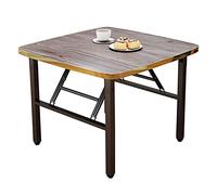 DXYDZSWD Mesa plegable, mesa de comedor cuadrada para el hogar, mesa de centro/mesa de estudio, mesa de picnic portátil al aire libre, mesa de té pequeña (60 x 60 x 53 cm) (F)