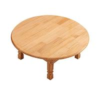 DXYDZSWD Mesa redonda plegable, mesa de comedor coreana de madera maciza, mesa de estudio, mesa de café, mesa Kang, para tatami, ventana de bahía, casa de té (80 cm)